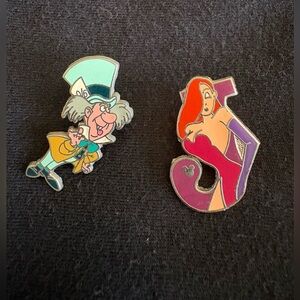 Disney Trading Pins - Mad Hatter & Jessica Rabbit